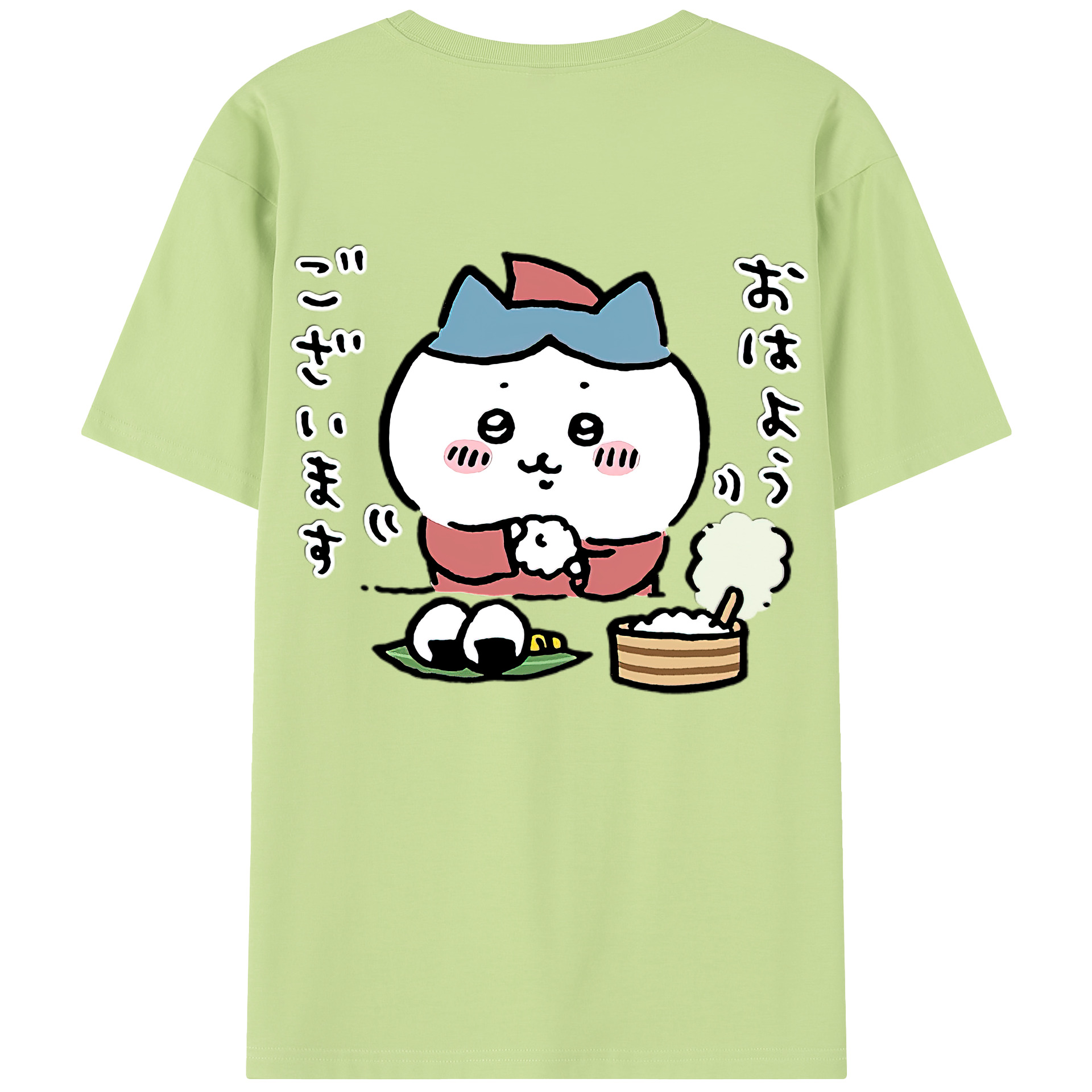 （画像用） ちいかわ ハチワレ Chii-kawa hachiware 綿100％半袖Tシャツ（背面プリント）